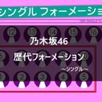 【乃木坂46】全シングルの歴代フォーメーション/センター